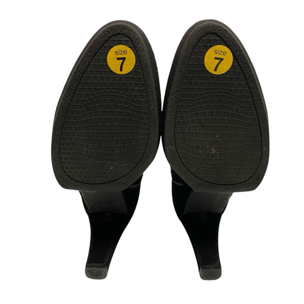 Stuart Weitzman Solid Black Suede Ankle Boots - image 5